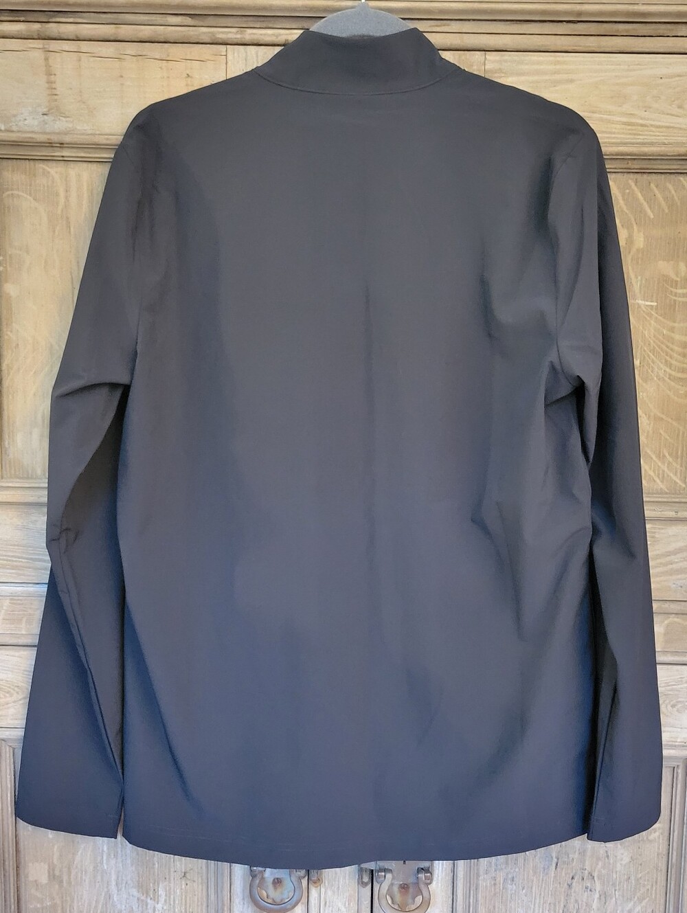 Gymshark Arrival Woven Full Zip Jacket Black Mock Neck Size Small - Picture 2 of 10